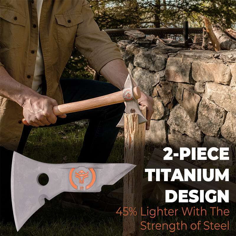 2pc titanium axe 2 piece titanium axe tomahawk axe camping axe