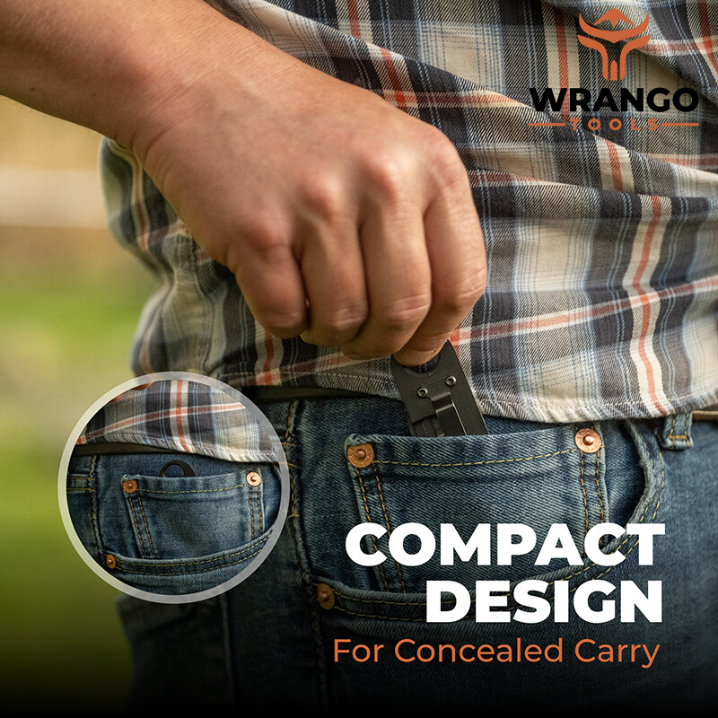 Compact pocket knife can fit inside your small jeans pocket.