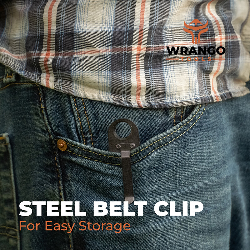 Mini pocket knife steel belt clip