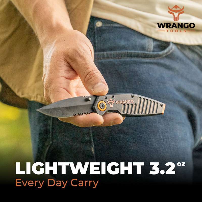 Wrango Tools EDC pocket knife is slim and lightweight.