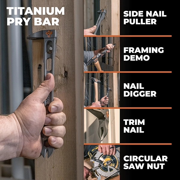 9.5in Titanium Cats Paw Pry Bar - Image 3