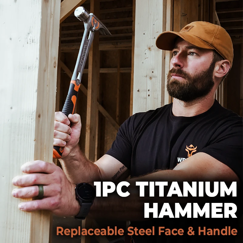Wrango Tools 1pc Titanium Hammer with replaceable steel face and handle