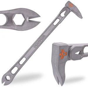 Wrango Tools 11.5in titanium cats paw pry bar with close up of ends