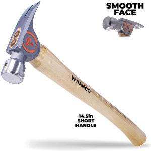 Wrango Tools titanium framing hammer with 14.5in hickory handle and smooth face